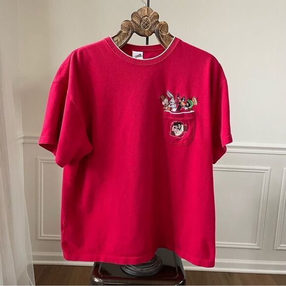 Vintage 90s Warner Bros Bugs Bunny, Elmer Fudd, Daffy Duck Taz Marvin Martian XL - Picture 5 of 6